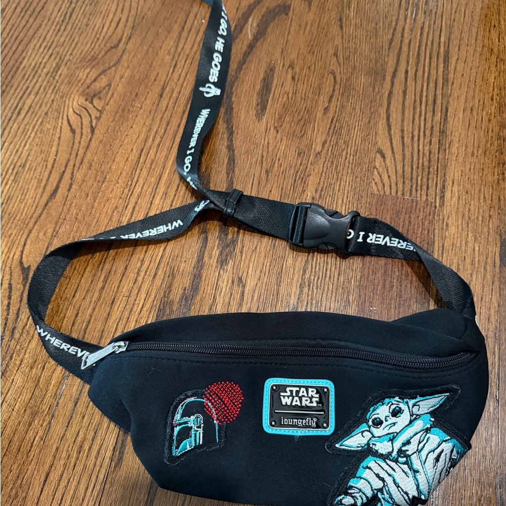 Loungefly Star Wars Black Fanny Pack with Patches